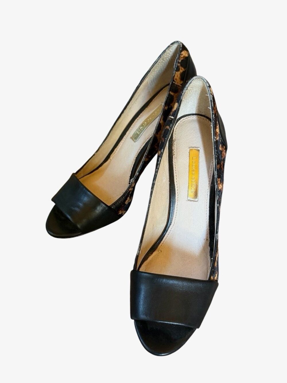 Louise Et Cie Jamesia Calf Hair Peptone Pump Black Women Size 6.5 Pin-up